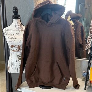 Brown Comfrt hoodie Large